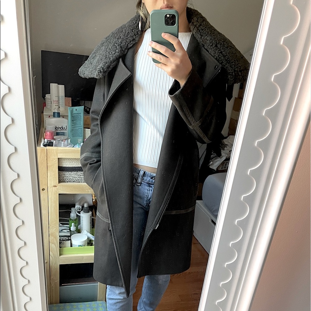 Allsaints Elana Parka XS wool coat